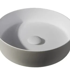 Weekendaanbieding Sanitair Sani Waskom Solid Surface Greige Mat 39x39x10,8cm EXT