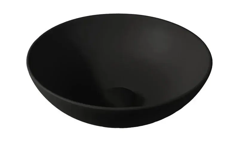 Sanitair Sani Waskom Solid Surface Zwart Mat 38,5x38,5x13,8cm Hete Deal
