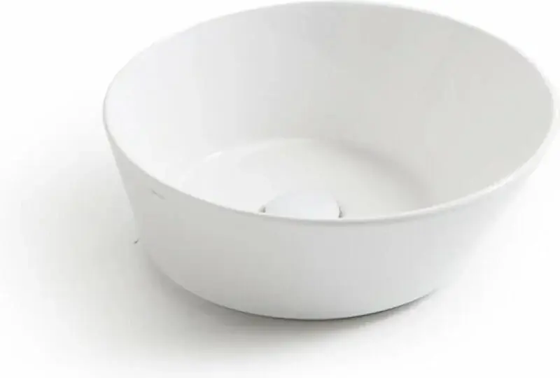 Flitsaanbieding Sanitair Sani Waskom Keramiek Rond Wit Mat 42x42x16,5cm