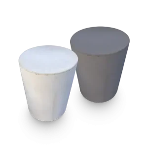 poef rond 45x60 grijs Nieuw
