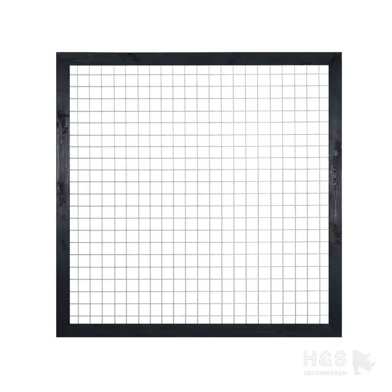 Betonijzer trellis (grenen zwart ombouw) 180 x 90 cm Beste Prijs