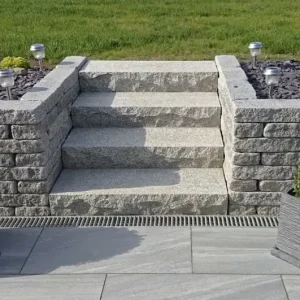 Graniwall Grey Rockface 40x16x8 cm - maandprijs Rechtstreeks Van De Fabrikant