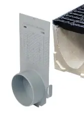 Multi Drain D150 Multifunctionele eindplaat + uitloop Ø160mm Beperkte Voorraad