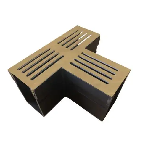 Star Drain T-Stuk met Corten staal rooster Lage Kosten