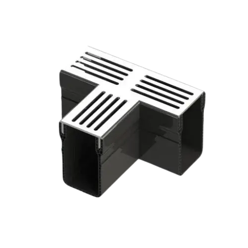 Star Drain T-Stuk met grijs aluminium rooster Direct Beschikbaar