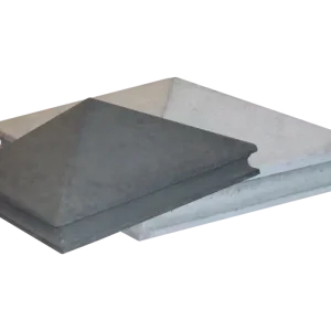 Paalmuts met sierrand 100x100x5/21 zwart gecoat Actieprijs