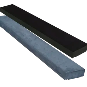 muurafdekband vlak 30x100x5 glad grijs Korting