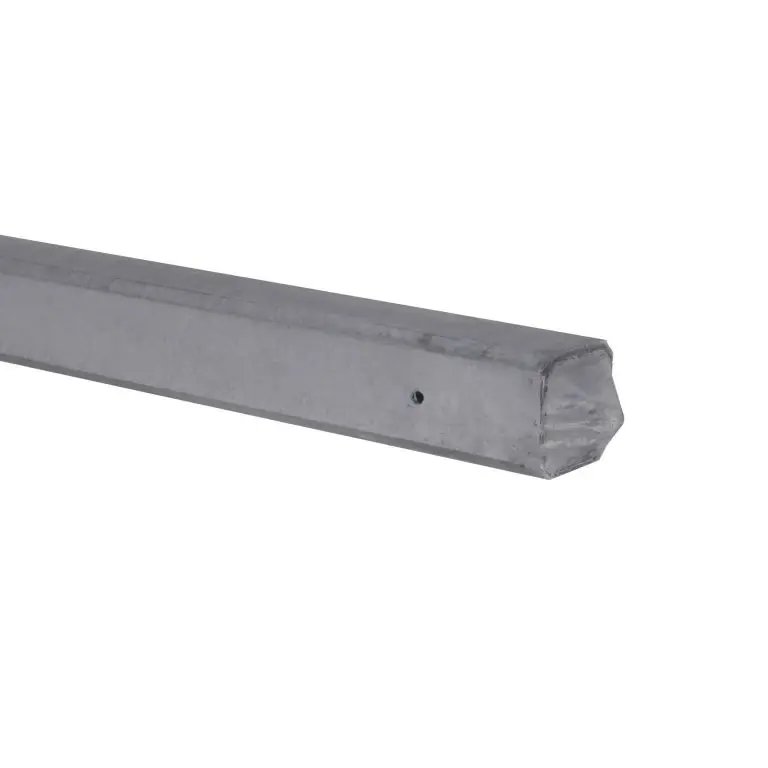 Laatste Versie 3-sponning paal Punt 10x10x275 (sponning 37 cm) Grijs
