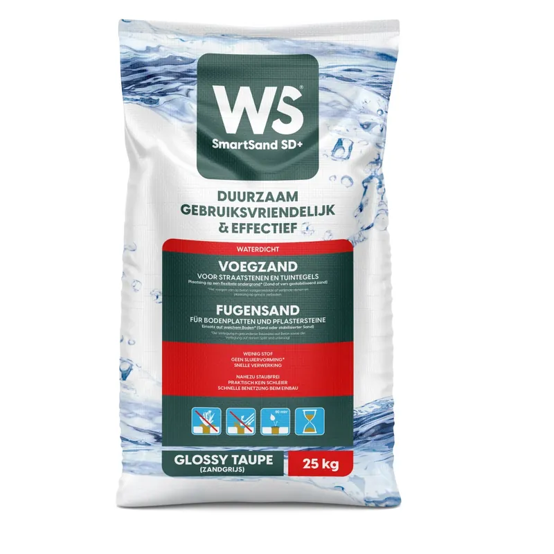 WS SmartSand Glossy Taupe waterdicht 25kg (zandgrijs) Betrouwbaar