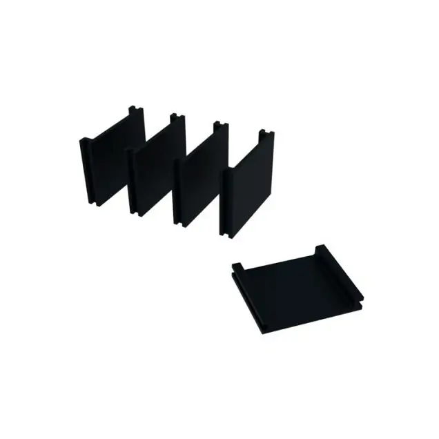 Beperkt Aanbod Aluminium sight afstandhouder Zwart 9005 20mm (per 50 st)