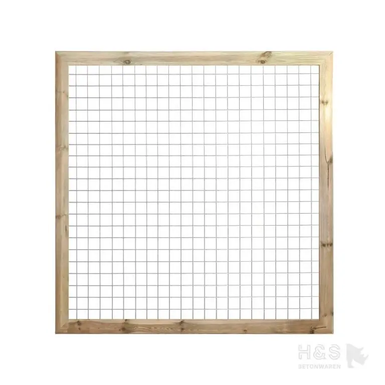 Betonijzer trellis (grenen ombouw) 180x180 cm Beste Prijs