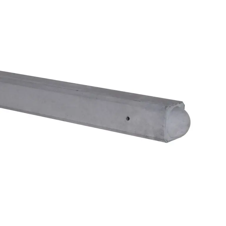 Snelle Levering Eindpaal Bol 10x10x180 (sponning 37 cm) Grijs