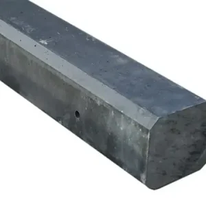 Koopje Eindpaal vlak 10x10x230 (sponning 37 cm) antraciet