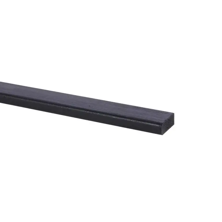 Goedkoop Grenen beugellatten 17 mm zwart 140 cm