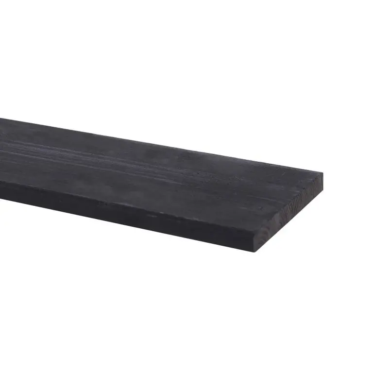 Nu Kopen Grenen plank zwart - geïmpregneerd 140x17 mm 195 cm