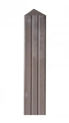 Speciale Aanbieding Hoekpaal bangkirai look Punt 9x9x275 (sponning 37 cm) Taupe