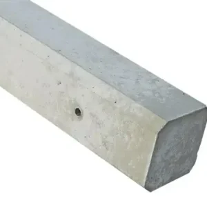 Tussenpaal vlak 10x10x310 (sponning 54 cm) Wit Rechtstreeks Van De Fabrikant