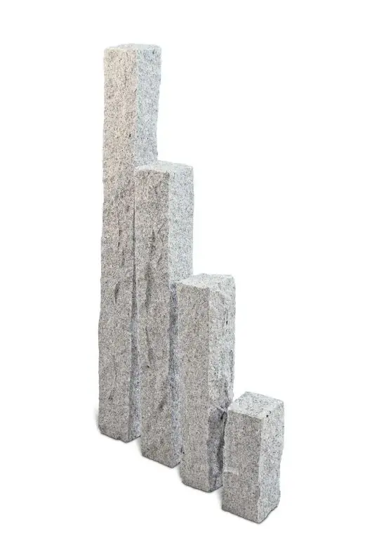Palissade graniet naturel 50x10x10 cm Gratis Retour