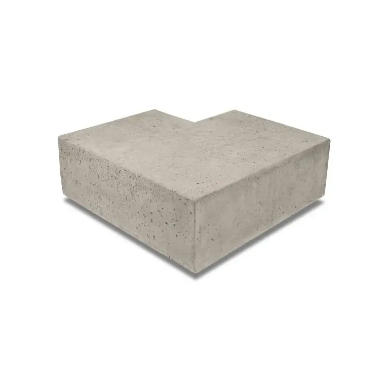 ArtiStone hoekstuk traptreden 90° buiten 37x15 Greige Rechtstreeks Van De Fabrikant
