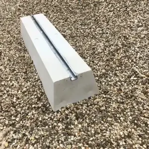 Betonblok met schuifrail M12 50x20cm wit Gecertificeerd