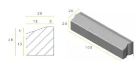 Superprijs Geleideband 5/20x20x100 grijs vis