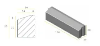 Geleideband 5/20x25x100 zwart vis Snelle Levering