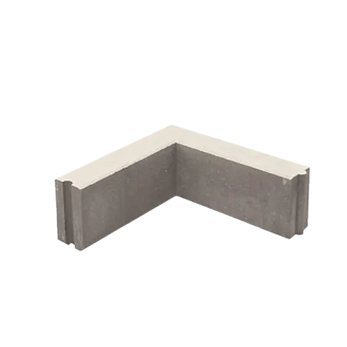 Opsluitband hoekstuk 12x25x45/45 90° grijs h&d K Exclusieve Aanbieding