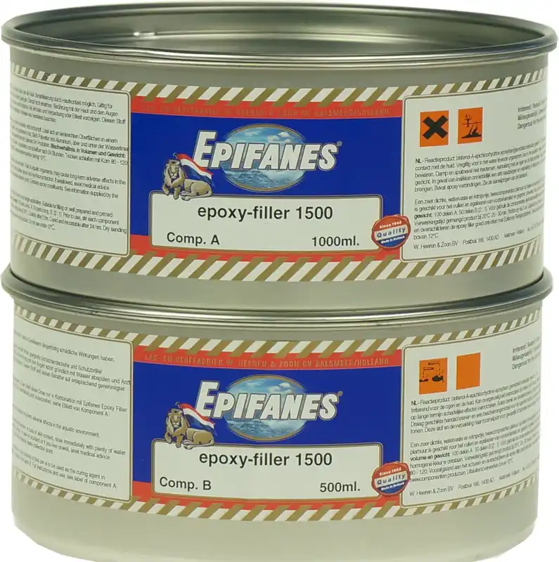 epifanes epoxy filler 1500 (Grijs) (1,5 ltr) Beperkt Aanbod