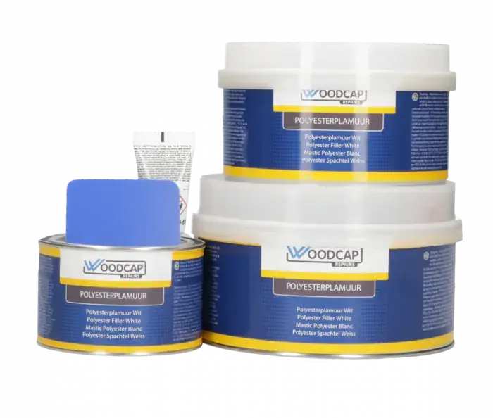 Beperkte Voorraad woodcap polyester plamuur (wit) 0,5 kg