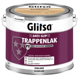 Lage Kosten glitsa trappenlak anti-slip blank 2,5 ltr