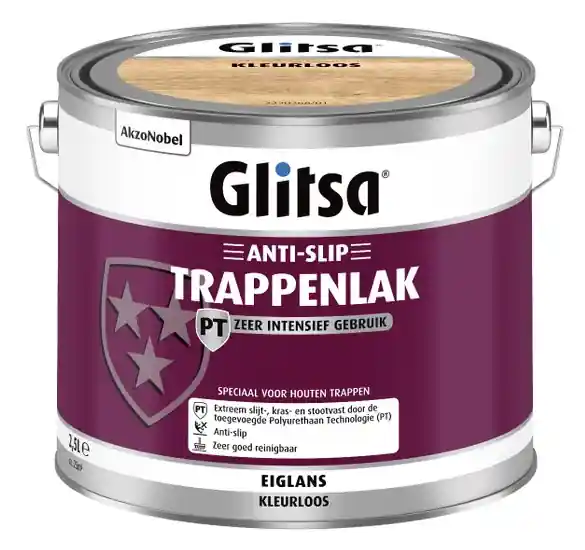 Lage Kosten glitsa trappenlak anti-slip blank 2,5 ltr