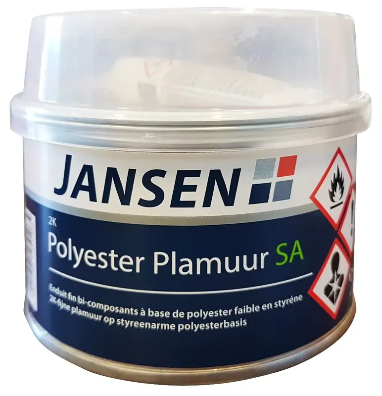 Jansen 2k Polyester Plamuur SA (wit) 500 gr Weekendaanbieding