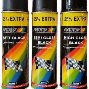 Bestel Nu Motip Rallye Lak Zwart (Mat) 0.5 ltr