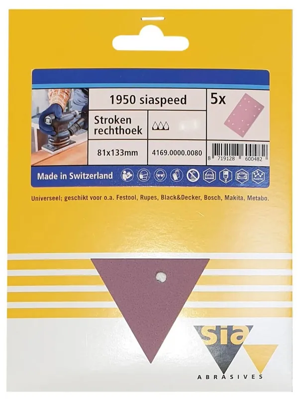 Sia 1950 Siaspeed Strook 81x133mm P240 5st Alleen Vandaag