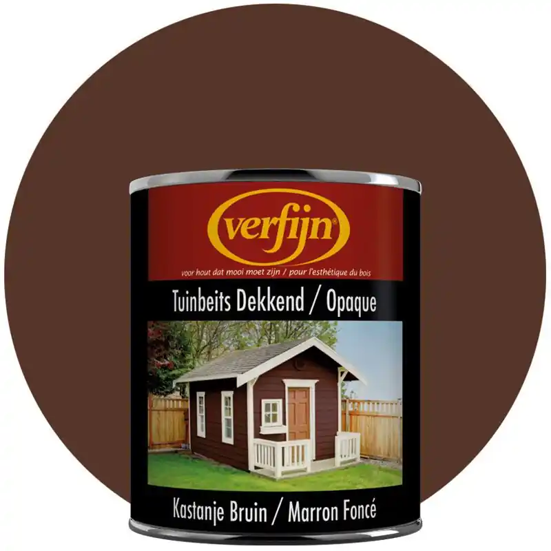 Bestseller Verfijn Tuinbeits Dekkend (Kastanje bruin) 0,75 Li