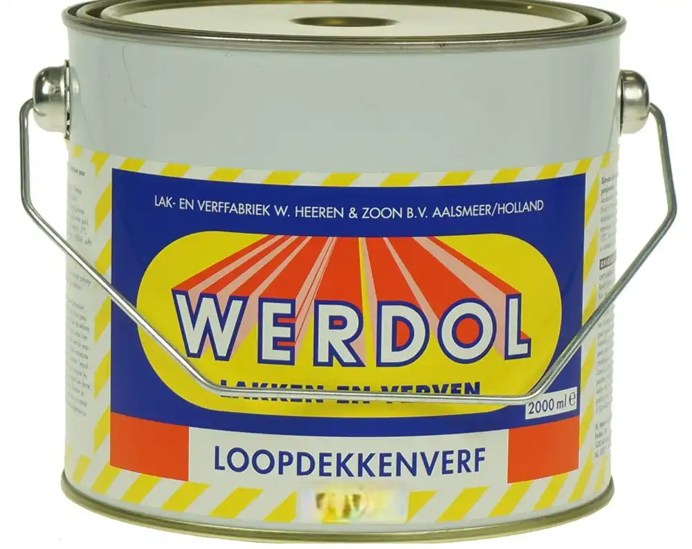Werdol Loopdekkenverf (Blauwgrijs) 2 ltr Op = Op