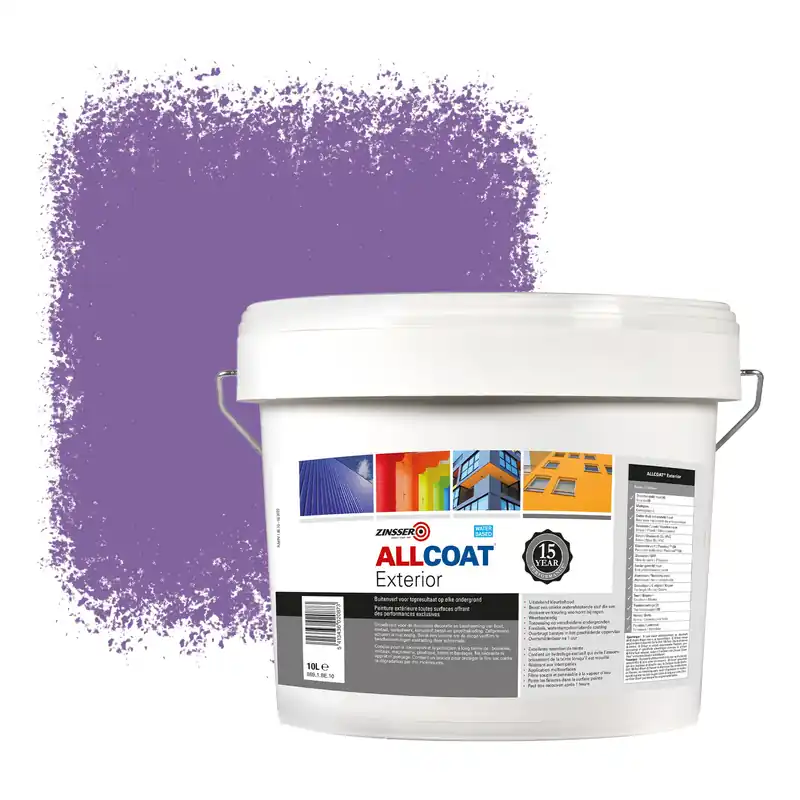 Favoriet Zinsser Allcoat Exterior Muurverf RAL 4005 Blauwlila - 10 liter