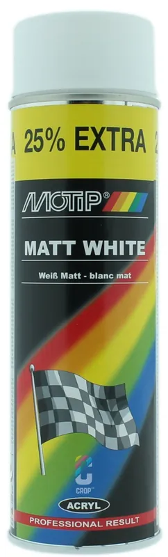 MoTip Mat Wit spuitbus 500ml Uitverkoop