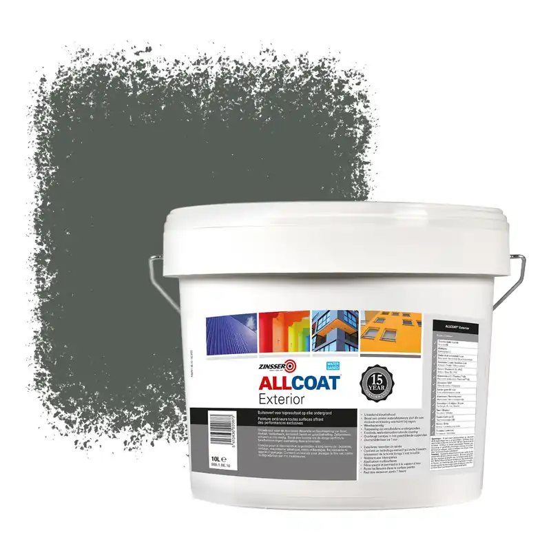 Zinsser Allcoat Exterior Muurverf RAL 7010 Zeildoekgrijs - 10 liter Beste Prijs