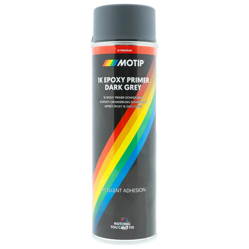MoTip Epoxy Primer DONKER GRIJS spuitbus 500ml Gratis Retour