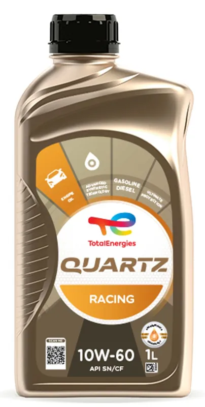 Uitverkoop Total Quartz Racing 10w60 olie 1 liter