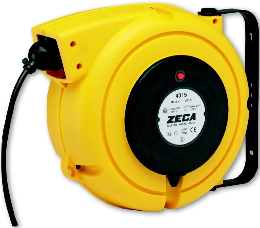 Exclusieve Aanbieding ZECA 4315 Automatische Kabelhaspel 14+1 meter 3G1,5