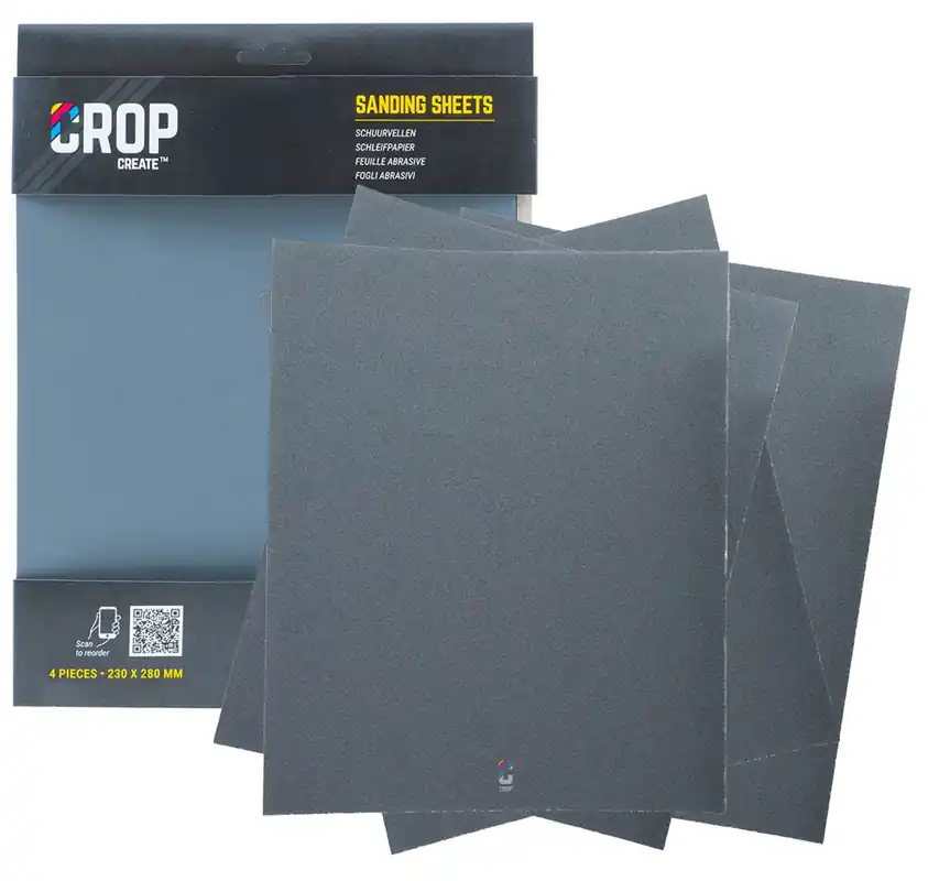 Gereduceerde Prijs CROP Schuurpapier korrel 320 - 230x280mm - 4 stuks