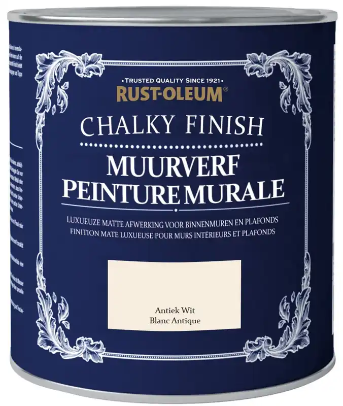 Weekendaanbieding Rust-Oleum Chalky Finish Muurverf Antiek Wit 1 liter