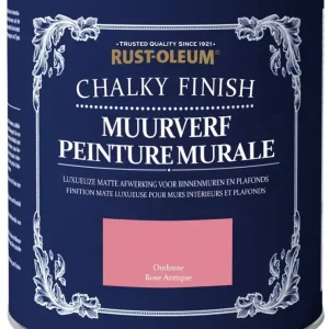 Snelle Levering Rust-Oleum Chalky Finish Muurverf Oudroze 1 liter