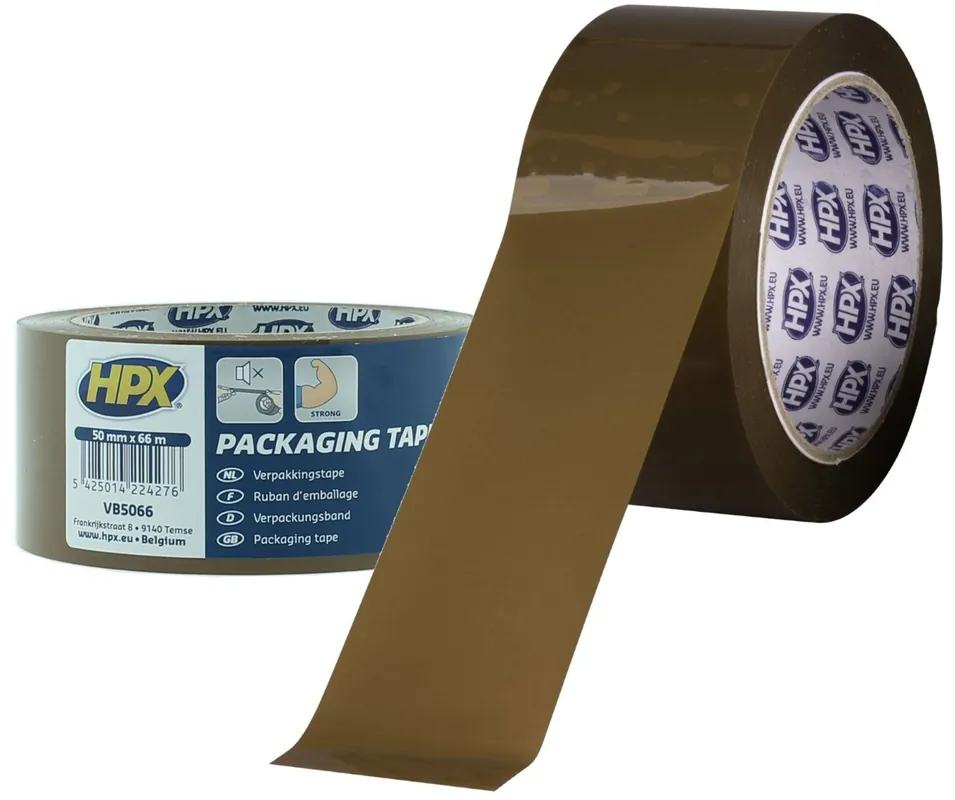 Merkproduct HPX Verpakkingstape BRUIN 50mm - 66 meter