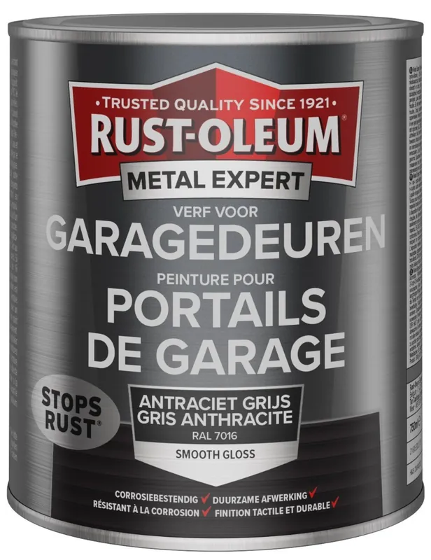Gratis Retour Rust-Oleum Metal Expert Garagedeur Verf Antraciet 750ml