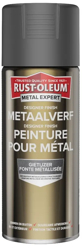 Finale Uitverkoop Rust-Oleum Metal Expert Designer Finish Metaal Verf Gietijzer 400ml
