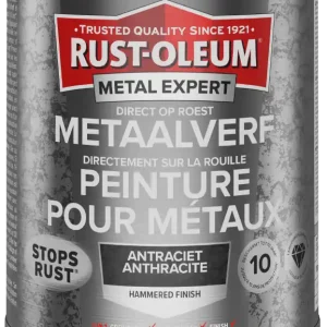 Meest Verkocht Rust-Oleum Metal Expert Direct Op Roest Hamerslag Verf Antraciet 750ml