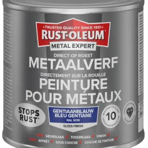 Beperkte Voorraad Rust-Oleum Metal Expert Direct Op Roest Metaal Verf 250ml - RAL 5010